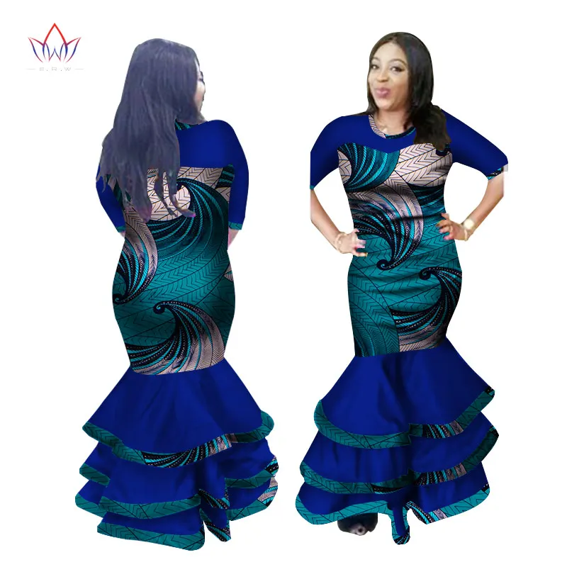 Африканские длинные платья для женщин Африканский воск стиль Дашики одежда с