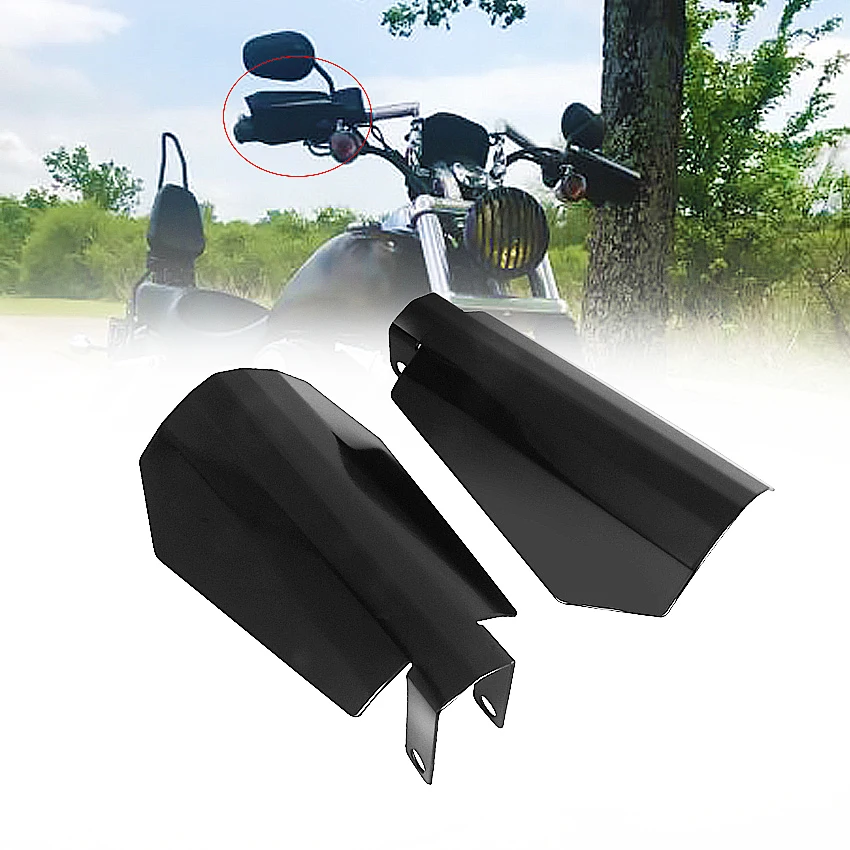

Motorcycle Black Shade Hand Guard Coffin Cut Handguards For Harley Sportster XL Dyna Baggers Wind Falling Protection Cover
