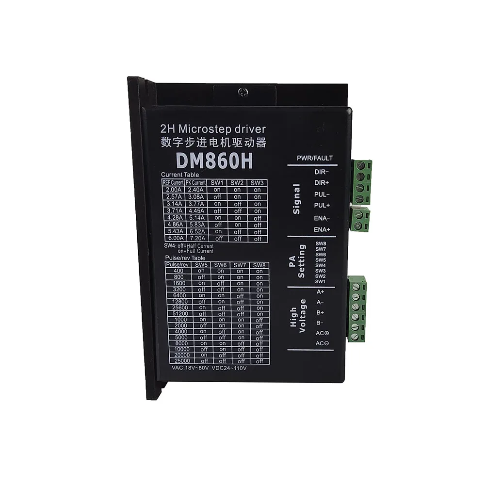 Free shipping Stepper motor driver Dm860H Microstep Motor Two-phase DC speed controller for 57 86 stepper Nema 23 34 | Обустройство