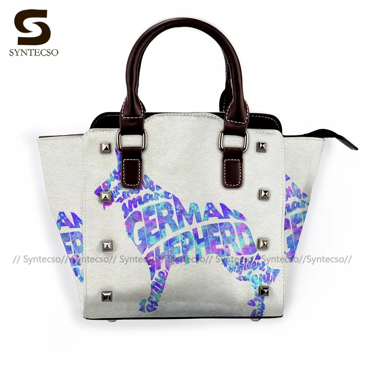 

German Shepherd Shoulder Bag Woman Gift Handbag Funny Leather Travel Bags