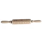 Рождественская деревянная Скалка с тиснением Скалки для выпечки Рождественский узор скалка для выпечки Рождественское украшение