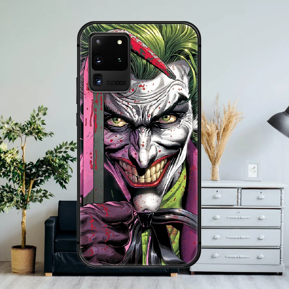 

Movie hot Superhero Joker Phone Case For Samsung Galaxy Note S 8 9 10 20 Plus E Lite Uitra black Shell Tpu Cover Pretty Bumper
