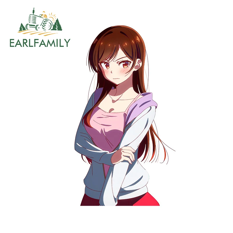 

EARLFAMILY, 13 см x 7,6 см, мотоциклетные автомобильные наклейки для мизухары чизуру, водонепроницаемая модная наклейка на бампер и окно с защитой о...