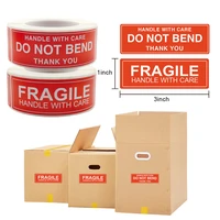 250pcsroll 1x3inch warning sticker fragile handle caution thank you labels transport packaging remind labels