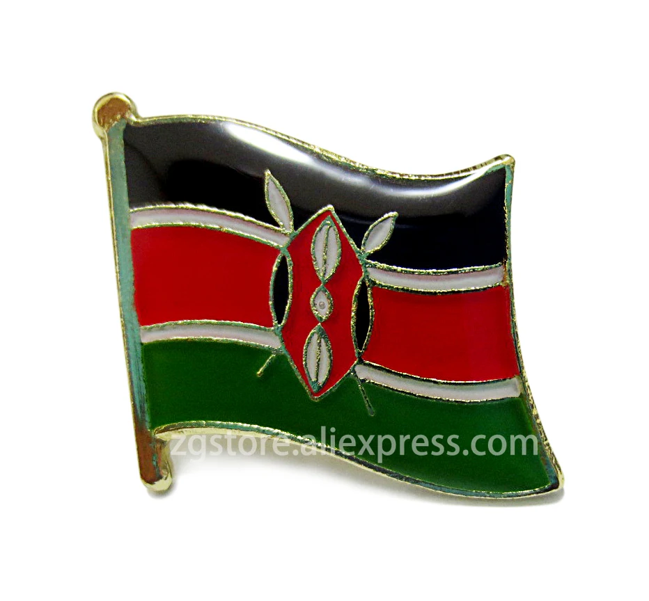 

Wholesale Lot of 10 pcs National flag Lapel Pins brooch Badge Emblem Kenya