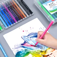 122436 colors high capacity washable soft tip art marker drawing set watercolor pen non toxic graffiti brush pen art supplies