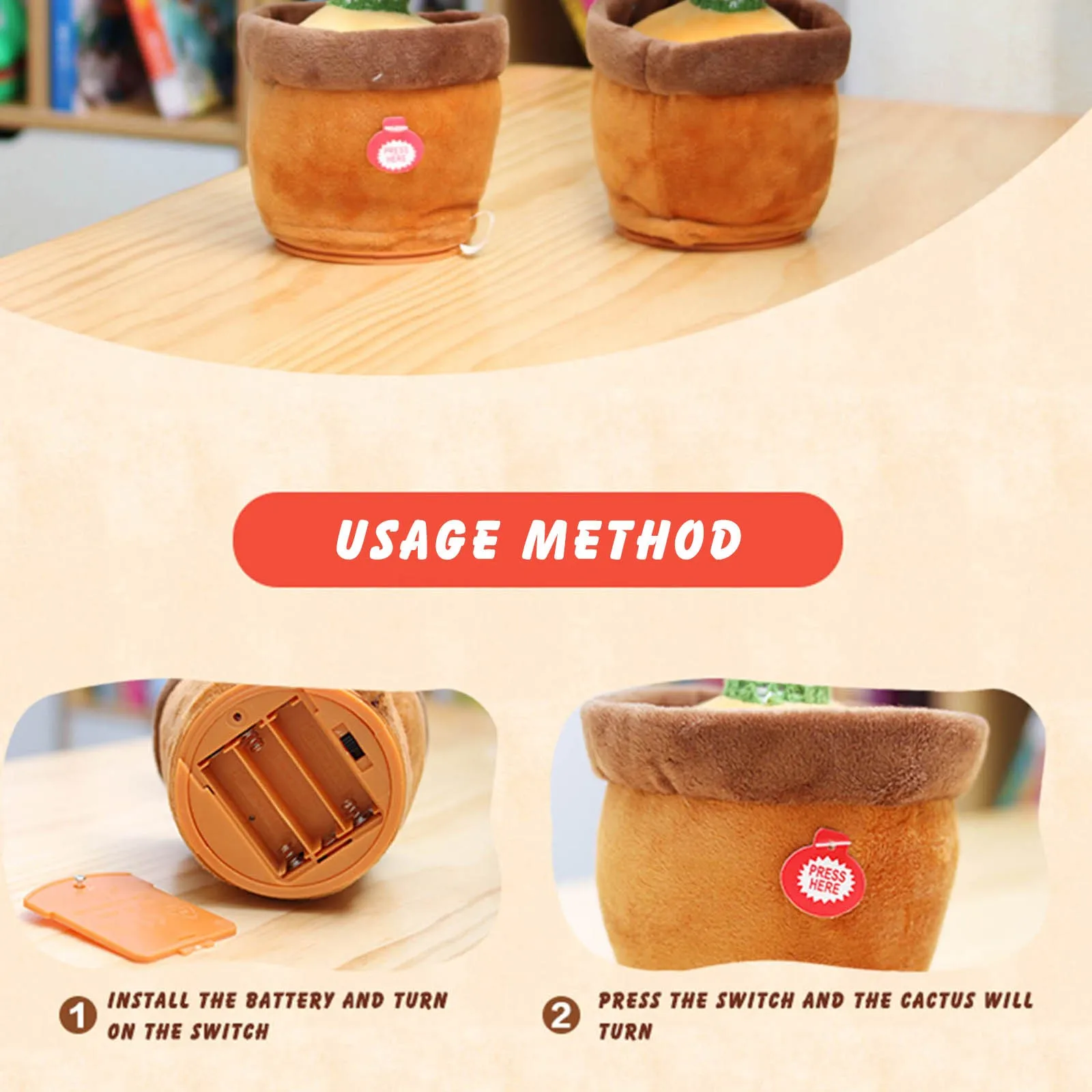 

Dancing Cactus Plush Toy Electronic With Song Cute Dance Succulent Lovers