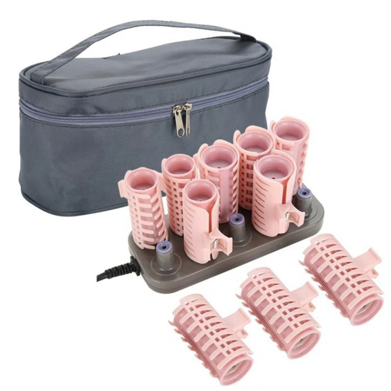 

Us Plug 10 Pcs/Set Hair Rollers Electric Tube Heated Roller Hair Curly Styling Sticks Tools Massage Roller Curlers Accessories