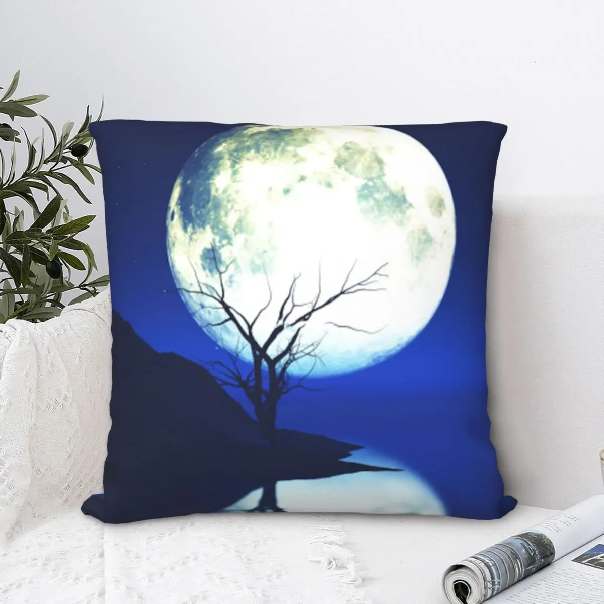 

MOON AND NIGHT Square Pillowcase Cushion Cover Creative Home Decorative Polyester Home Simple 45*45cm