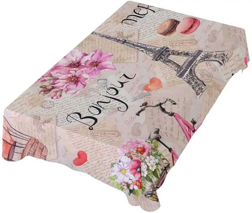 Скатерть для праздничного декора с изображением Французской Эйфелевой башни