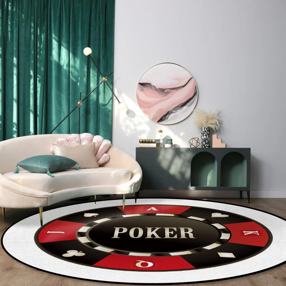 Коробке персика покер с сердцем чип круглый ковер для Гостиная детская Спальня