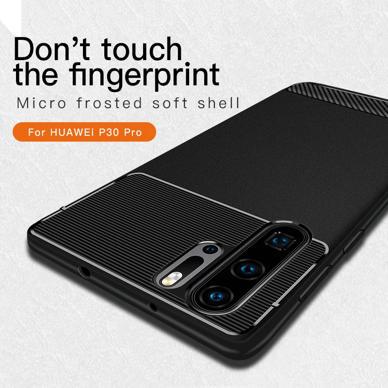 Luxury TPU Case For Huawei P30 Pro Mate 20 Lite P Smart Plus 2019 Silicone Shockproof Carbon Fiber Cover for Honor 10 |