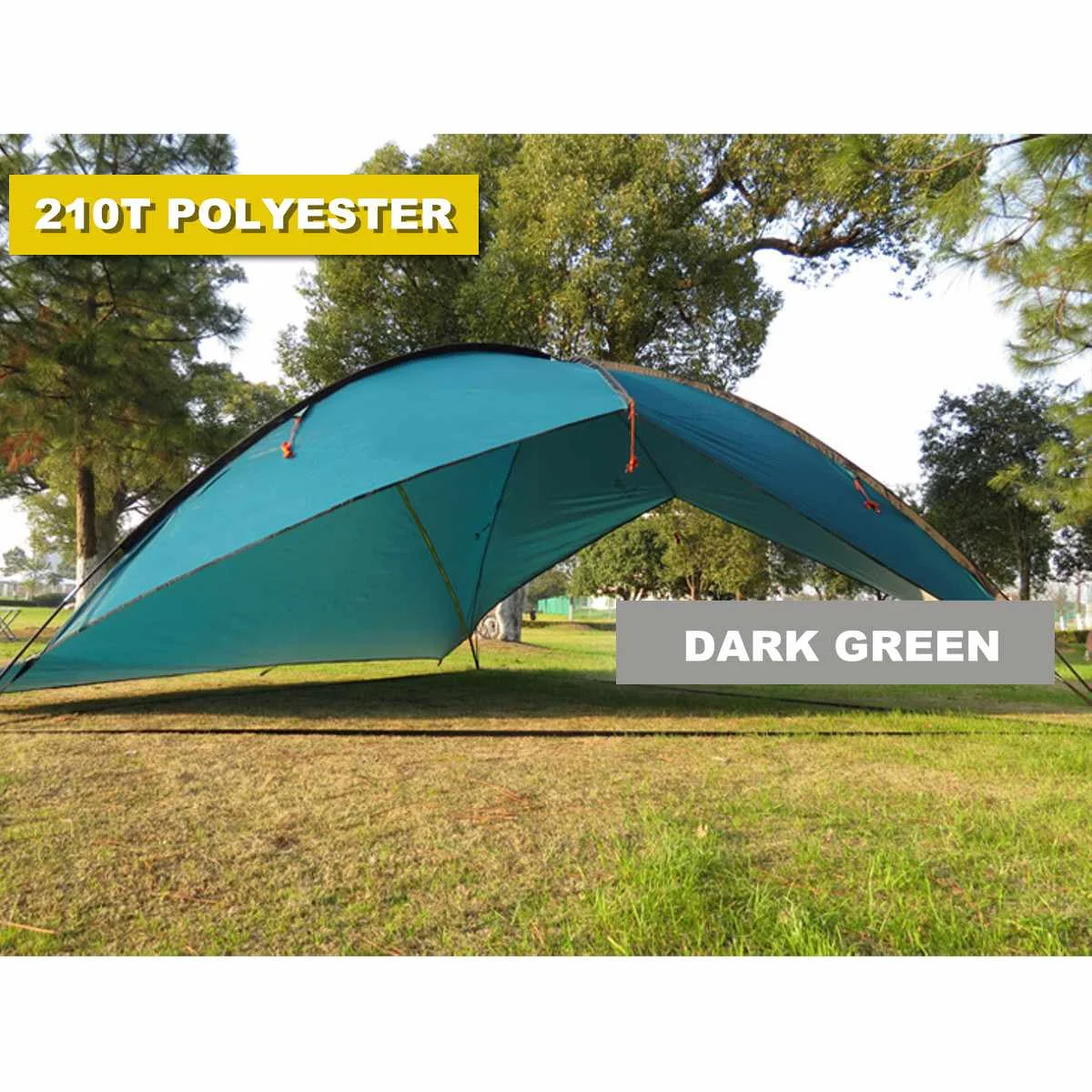 구매 4.8m 210T 폴리에스터 삼각형 쉼터 아웃도어 캠핑 텐트 대형 비치 캐노피 UV 햇빛 차단 보관 가방 휴대용 텐트, 해변용 캐노피 UV 차단 해양 캠프 피크닉