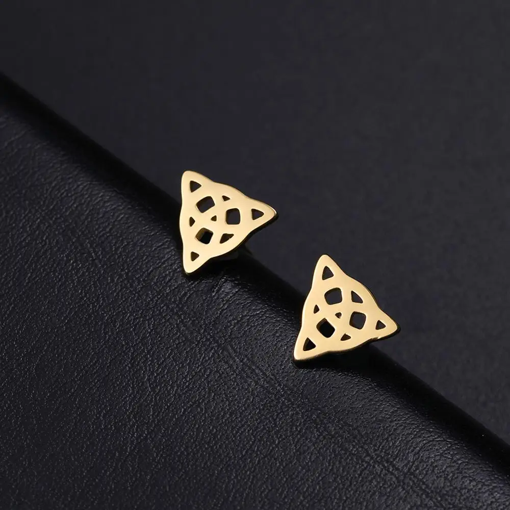 Серьги-гвоздики в форме цветов жизни викингов из нержавеющей стали | Украшения и