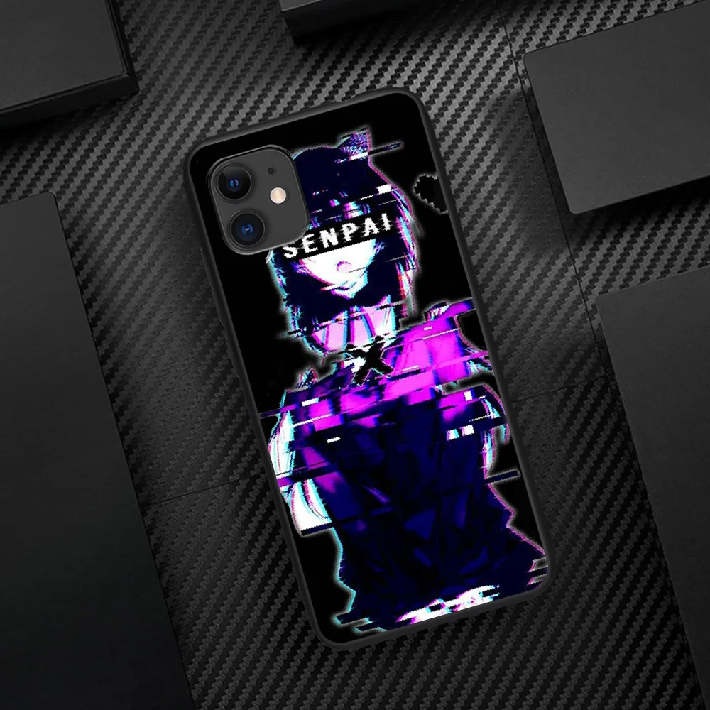 

LEWD Sad Sexy Anime Aesthetic Phone Case For Iphone 5 5S SE 2020 6 6S 7 8 Plus 11 12 Mini X XS XR Pro Max black Funda Pretty