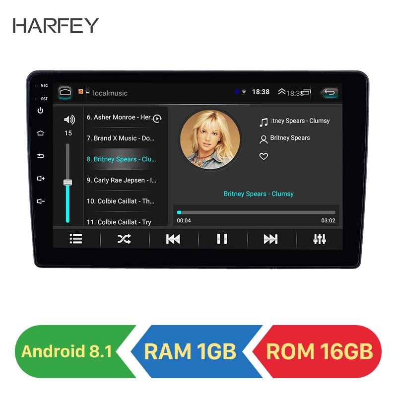 Автомобильный GPS радиоприемник Harfey 9 дюймов Android 8 1 2.5D экран для 2014 2015 2016 2017 2018 Renault