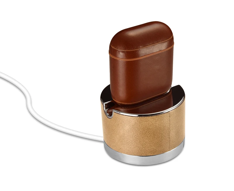 Ретро подлинный кожаный наушник чехол для хранения чехол для Apple airpods iphone bluetooth наушники чехол коробки защитный чехол