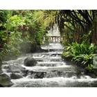 Настенные стикеры на заказ, Современная роспись с изображением водопада, водопада, креативный дизайн, для украшения дома, фото обои