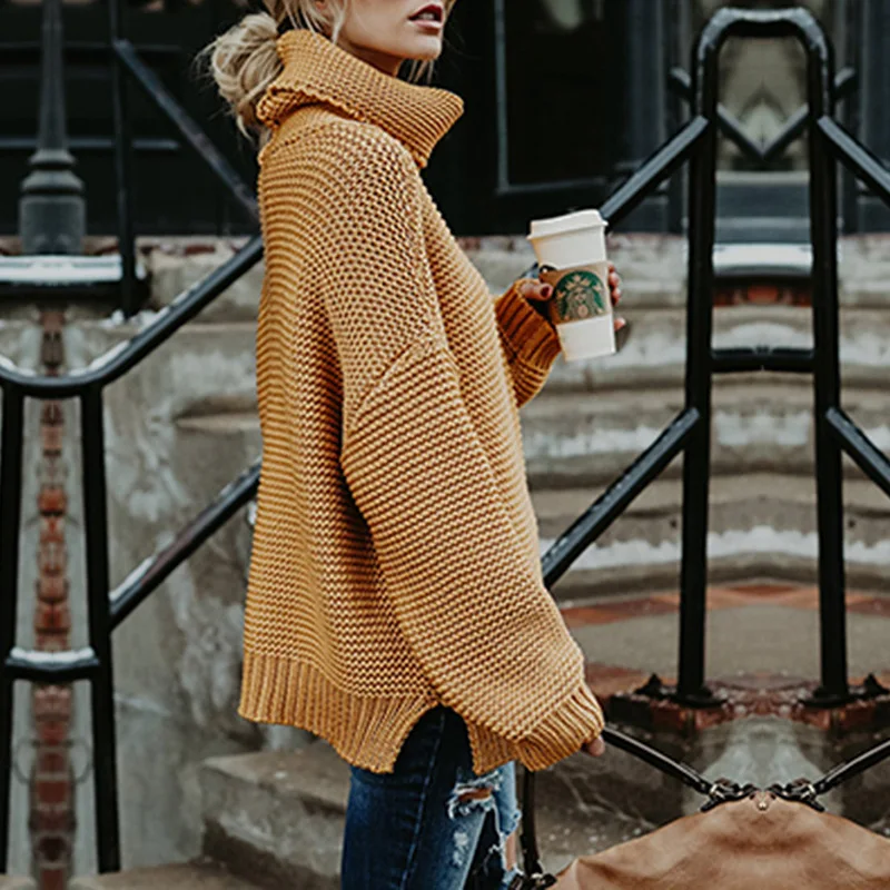 

Elegant Sweater Winter Women Pullover Red Pull Femme Kobieta Swetry ZA 2021 Turtleneck Top Loose Casual Vintage Jumpers Y2K New