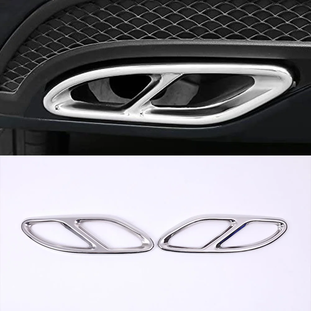 

Подходит для Mercedes-Benz 2019-2021 CLA C118 W118, нержавеющая сталь, черная отделка выхлопной трубы
