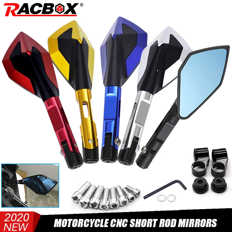 Новое короткое мотоциклетное зеркало заднего вида с ЧПУ для YAMAHA ys 150 tmax 530 tdm 850 fz6n