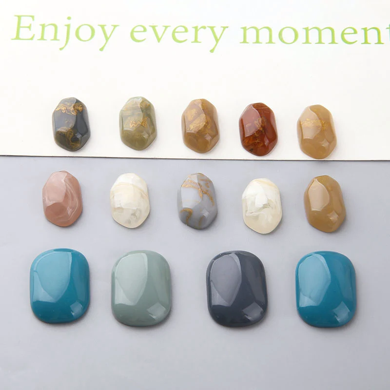 10 шт. Новые Нерегулярные геометрические серьги из смолы для женщин Ретро