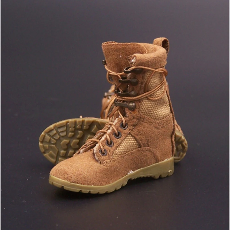 

1/6 Female Soldier Figure VM-002 Sand/Black Color Desert Combat Boots for 12 inches women Body model accessory