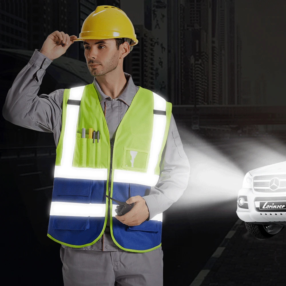 Светоотражающая одежда для рабочих высокая видимость отражающая желтый жилет