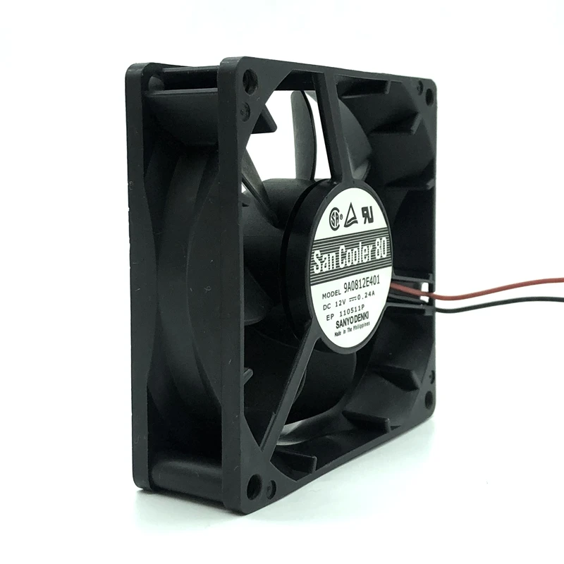 9A0812E401 DC 12V 0.24A 80x80x25 мм сервер осевой компьютер PC 8 см 80 мм вентилятор охлаждения двойной шариковый подшипник 3300 об/мин