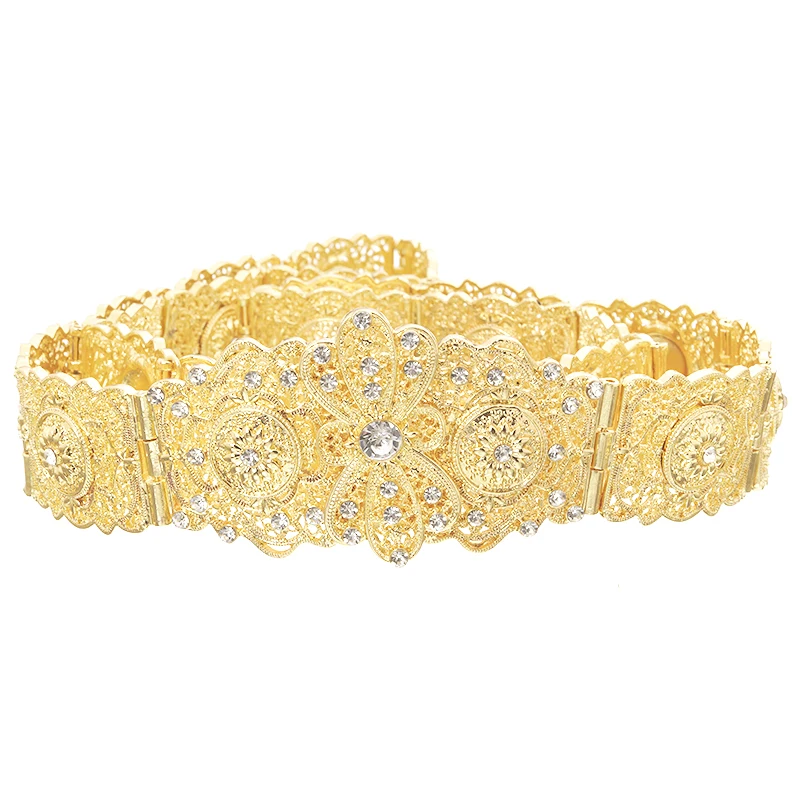 Fashion long sleeve lady adjustable length metal belt popular fashion belt girl hollow flower wedding belt