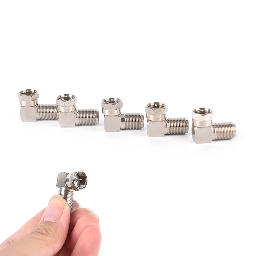 5pcs F male plugs to female right angle 90 Degree Coaxial Connector Waterproof Connection Adapter RG6 RG5 | Обустройство дома