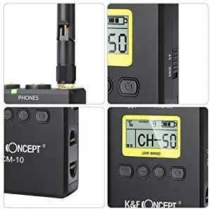 K& F концепция UHF 100M дистанционные беспроводные ПЕТЛИЧНЫЕ микрофон 100 каналов с 2 передатчиками+ 1 двухканальный приемник для CanonNikon