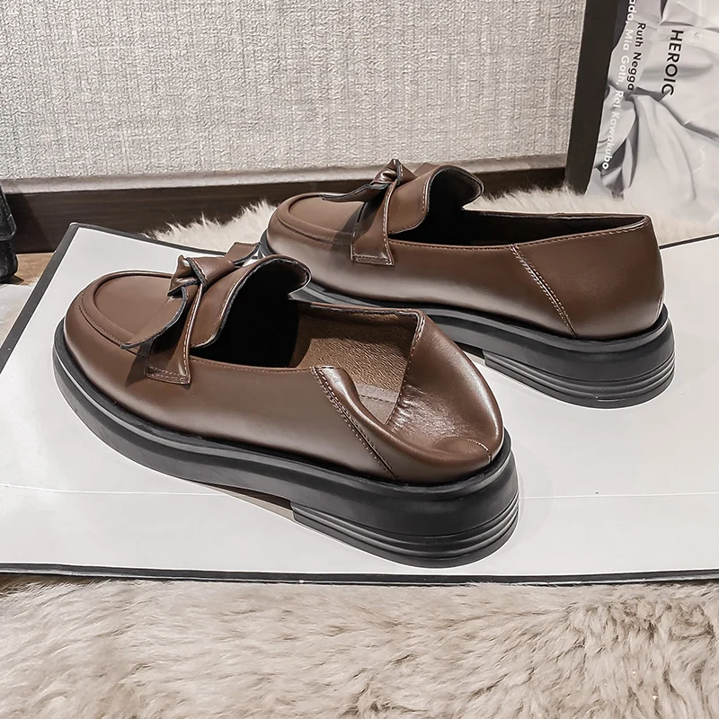 

2021 New Top Leather Single Women's Spring Thick Heel Mary Jane Fashion Lefu Shoes Casual Women's Shoes Summer