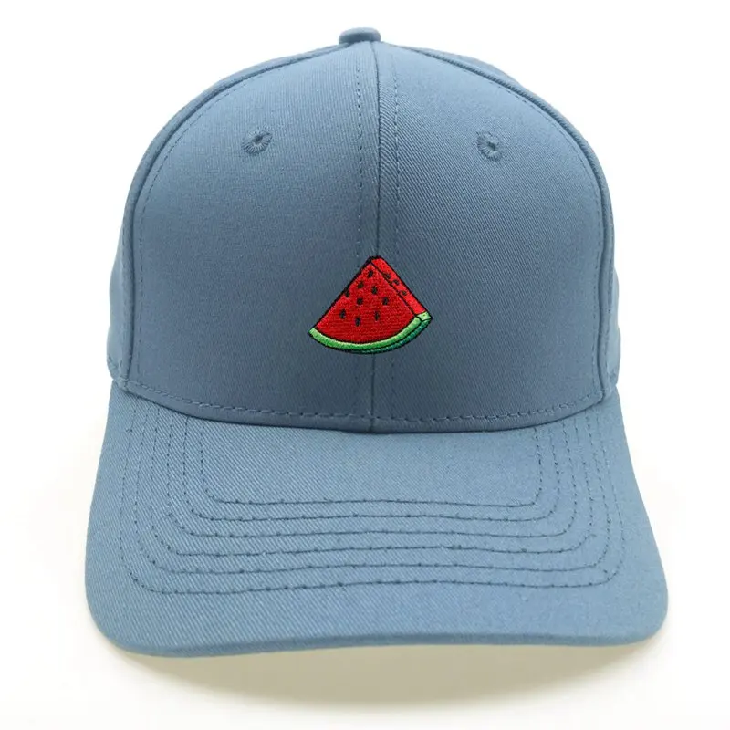 Бейсболка из натурального хлопка с вышивкой арбуза в стиле хип-хоп | Аксессуары