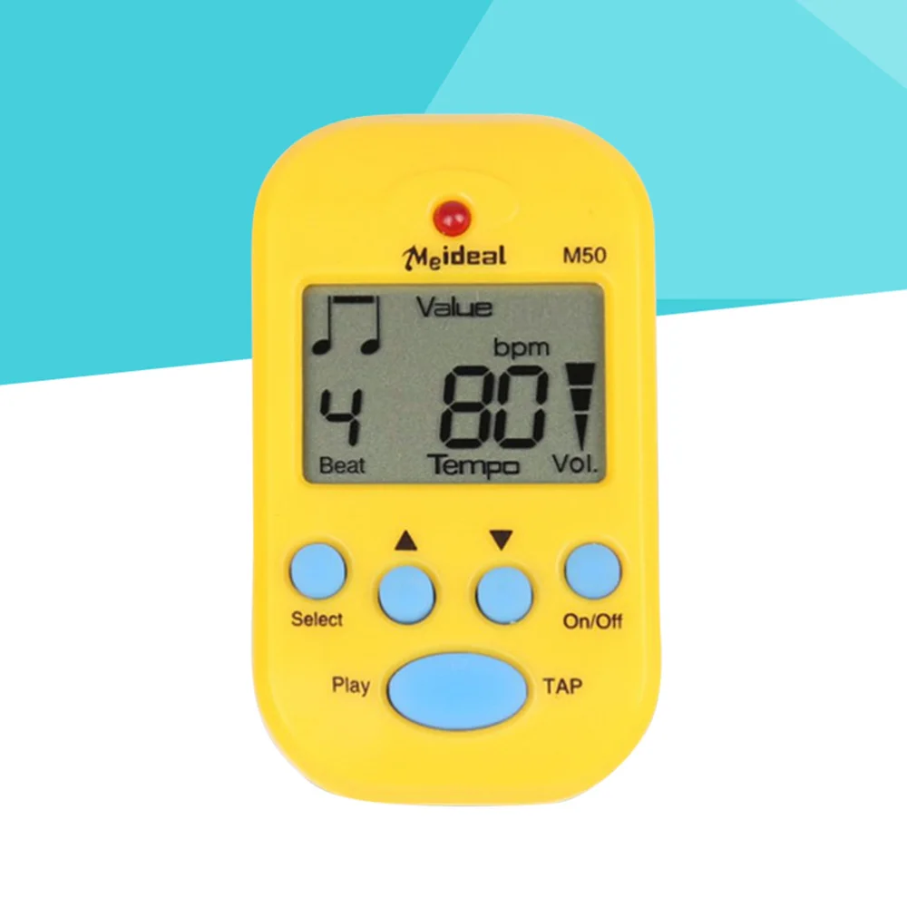 

Guitar Digital Beat Tempo Universal Mini Metronome Mechanical Metronome High Accuracy with Clip (Black)