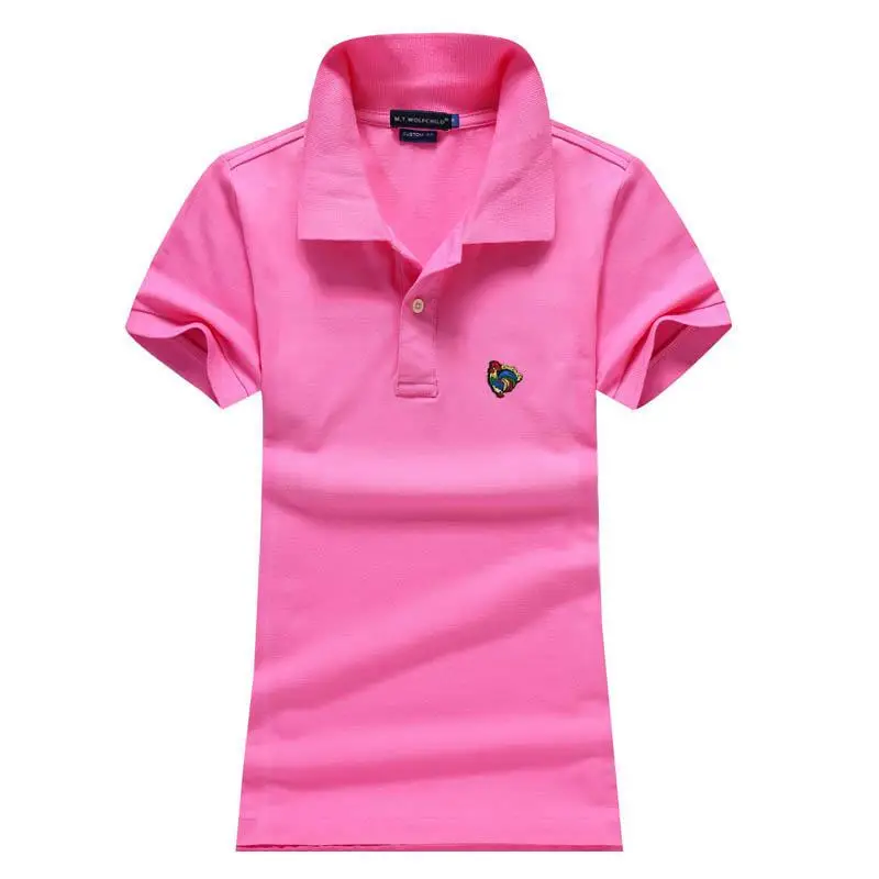 Высокое качество 2020 новые женские рубашки-поло 100% хлопок с коротким рукавом