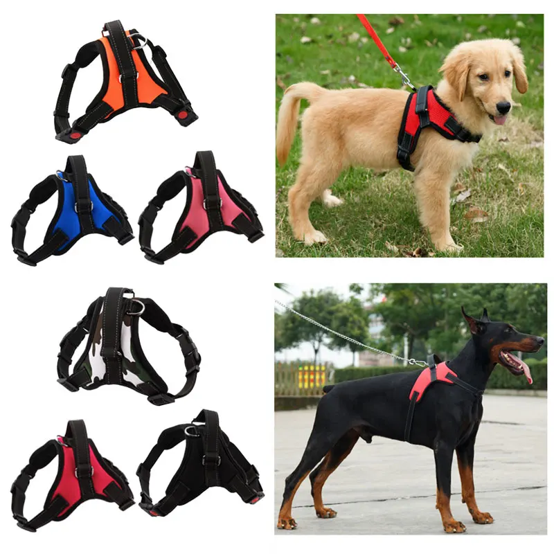 K9Adjustable Nylon No Pull Dog Harness Durable Soft Breathable Reflective Design Med Small Pet Supplies Harnesses Collar Vest | Дом и сад