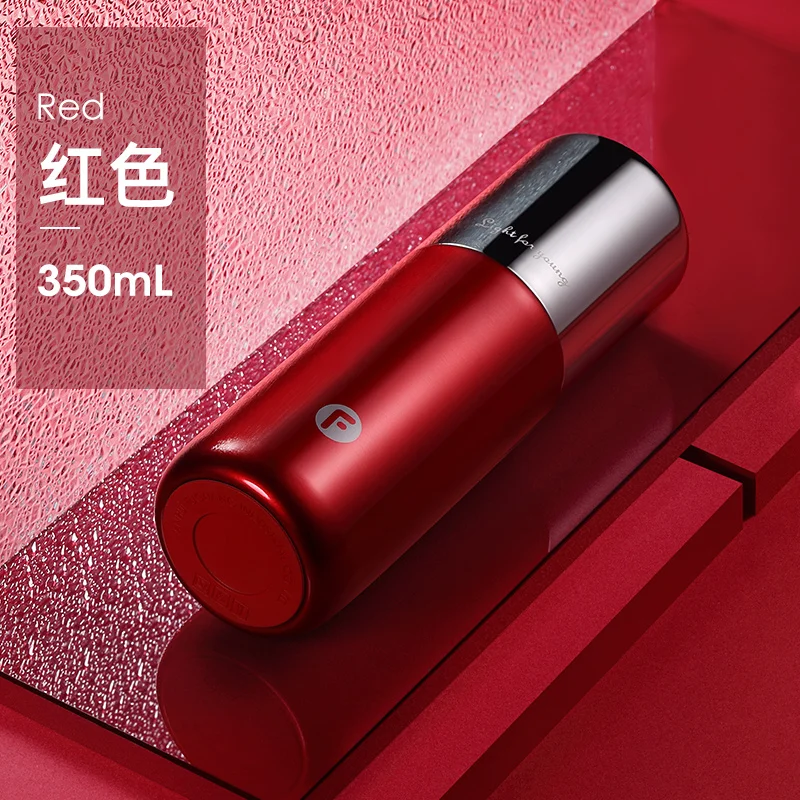 

Personality Thermos Stainless Stell Portable Intelligent Thermal Vacuum Water Bottle Garrafa De Gua Thermos with Cup Cute HH50BW