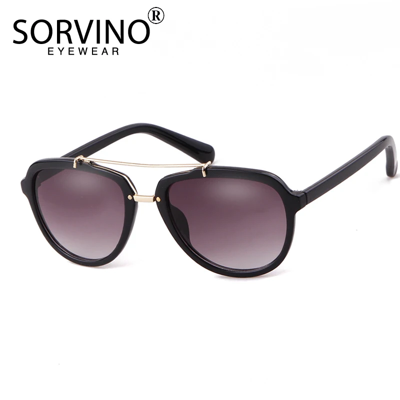 Женские солнцезащитные очки в стиле ретро SORVINO брендовые дизайнерские на плоской