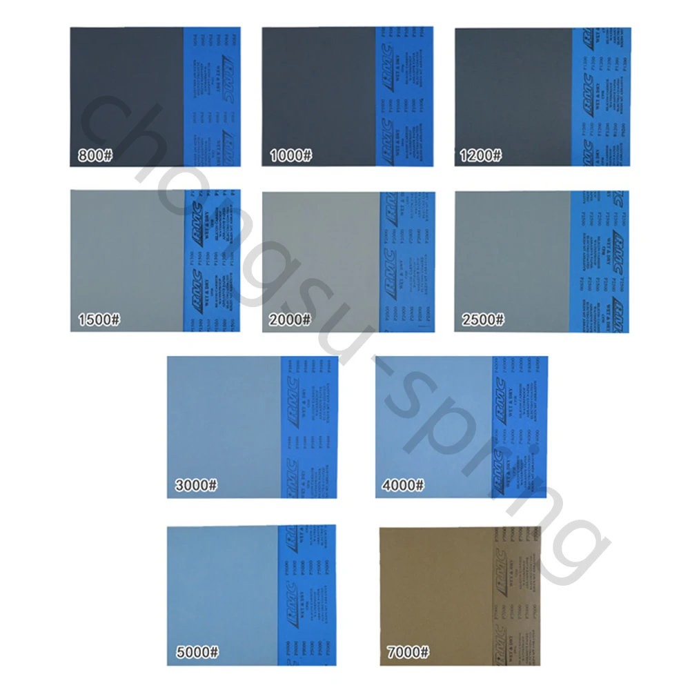 230x280 мм листы сухой и влажной наждачной бумаги карбид кремния абразивной 400 7000