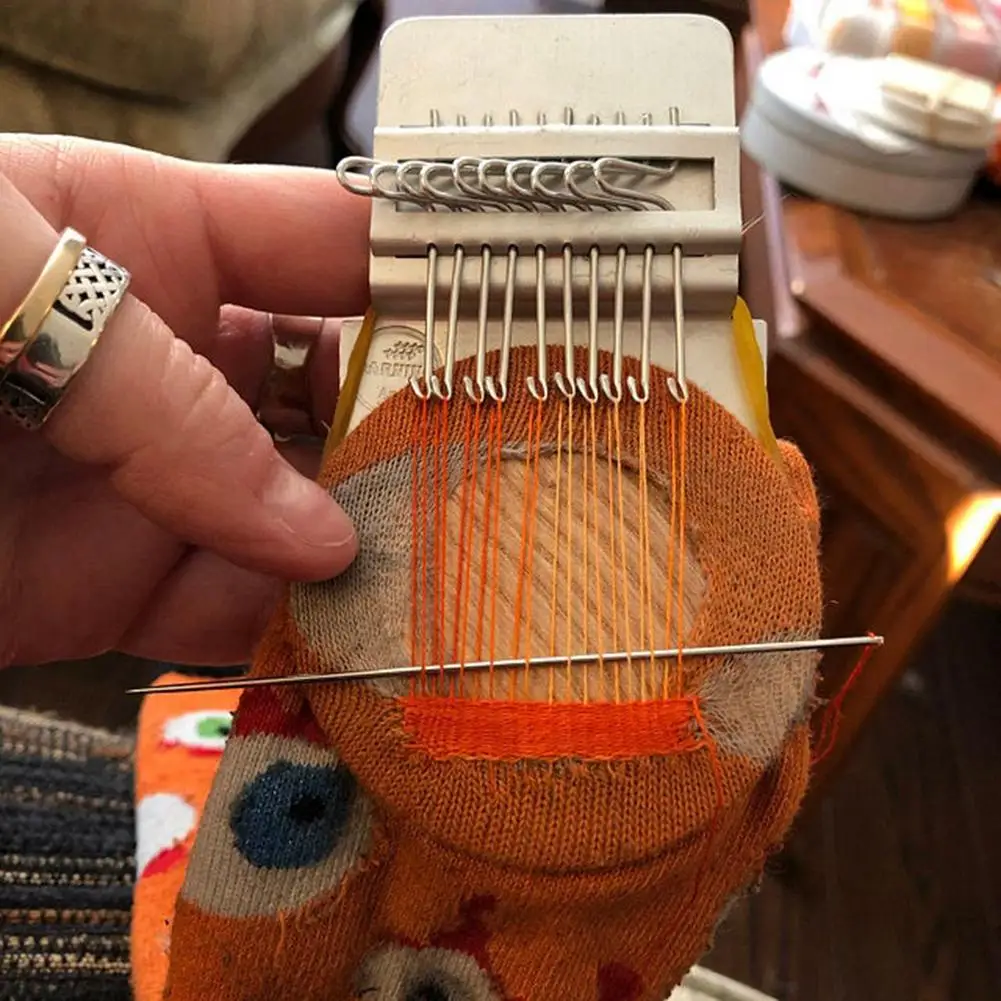 

Маленький ткацкий станок Speedweve инструмент для плетения портативная машина для дарнинга небольшой вязальный станок 10/14/ 28 игл инструмент для...