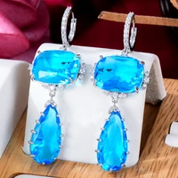jimbora original design luxury trendy clear cz earrings jewelery for women fashion wedding daily earring jewelry high quality