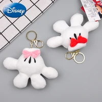 genuine fashion disney 11cm mickey mouse minnie cute hand palm cartoon plush doll keychain schoolbag pendant toy for girl