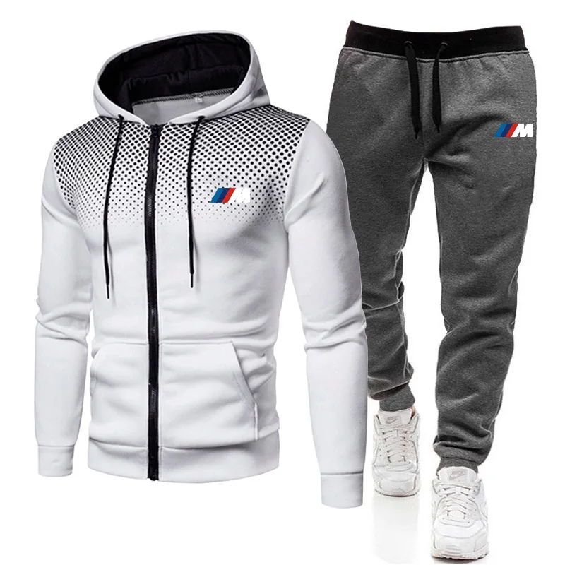 

2021 new BMW fashion men's autumn and winter trousers hoodie pullover two-piece jogging suit M-3XL cotton track and field sports