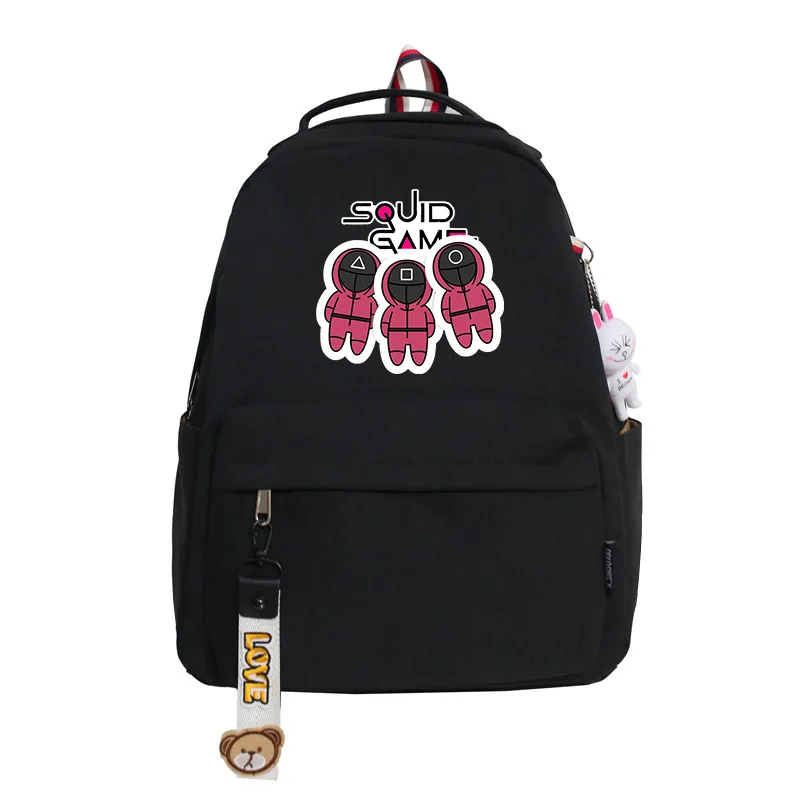 

Squid Game Round Six Backpack Cosplay Li Zhengjae 456 National Canvas Bag Schoolbag Travel Bags