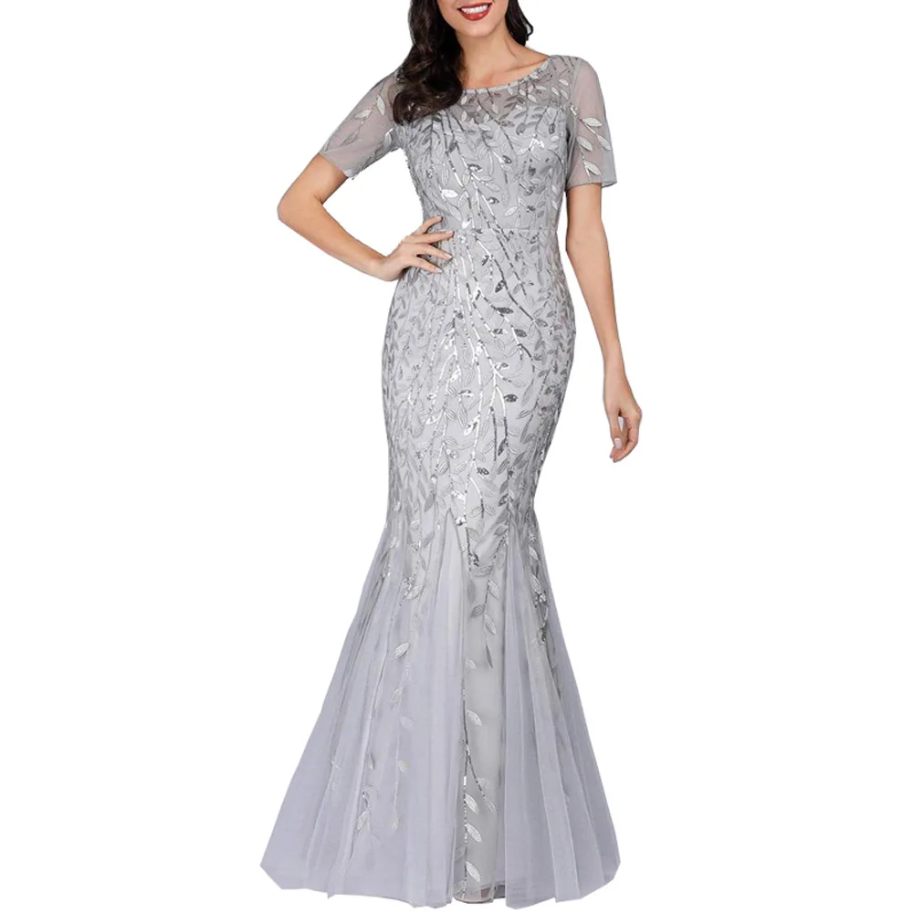 Женское платье с коротким рукавом для выпускного элегантные сексуальные