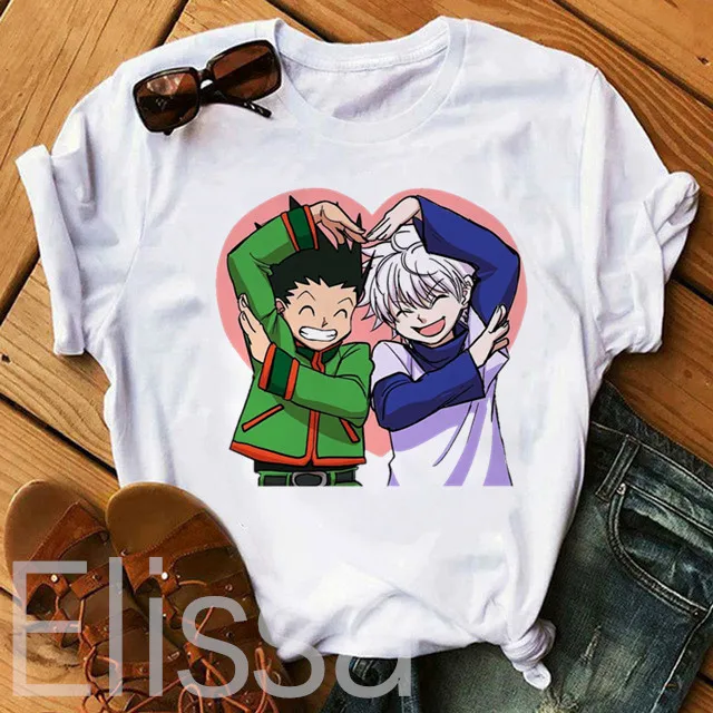 

Gon and Killua T-Shirt Japan Anime Hunter X Hunter Women T-shirt Japanese Anime HxH Printed Fashion T-shirt Aesthetic Clothing