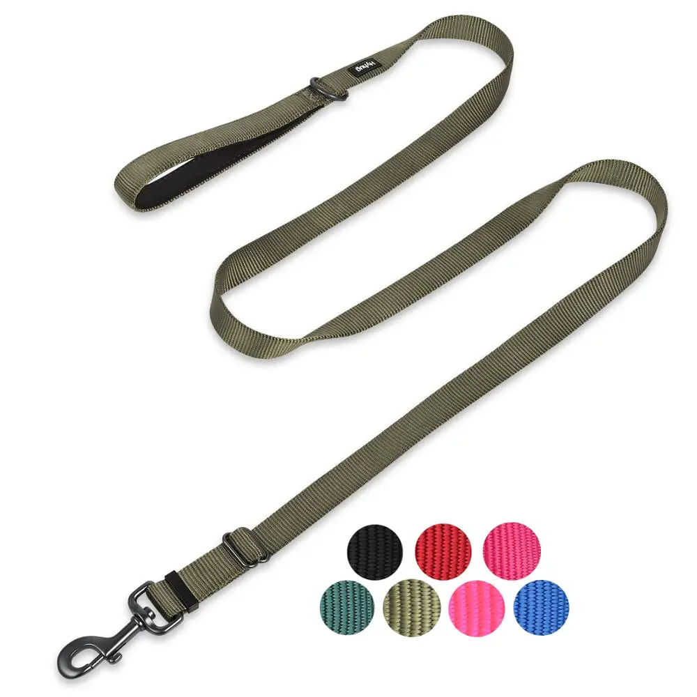 Military Green Hyhug Pets Регулируемая длина свинца с прочным нейлоном и супер мягкой неопреновой подкладкой ручкой(большой, военный зеленый - Цвет: Military Green