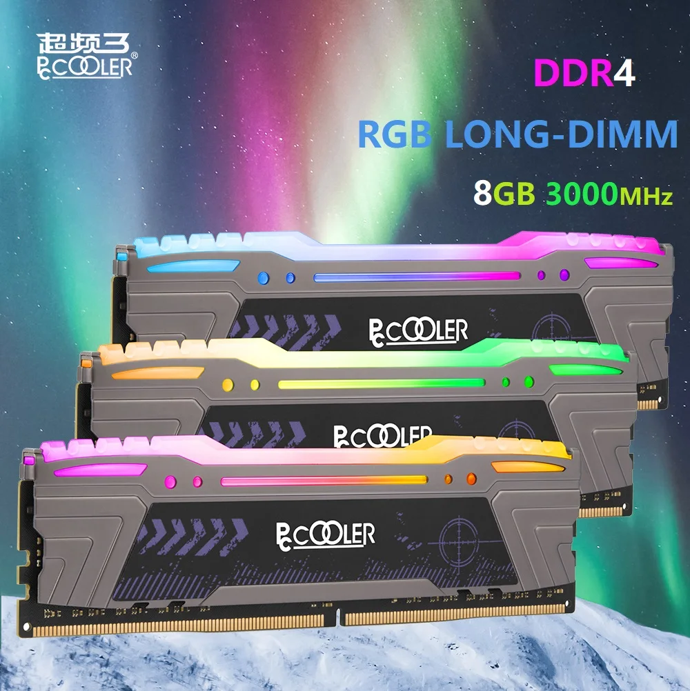 Модуль памяти PcCooler для ПК DDR4 D ОЗУ 8 Гб 3200 МГц Настольный радиатор жилет DIMM цветное