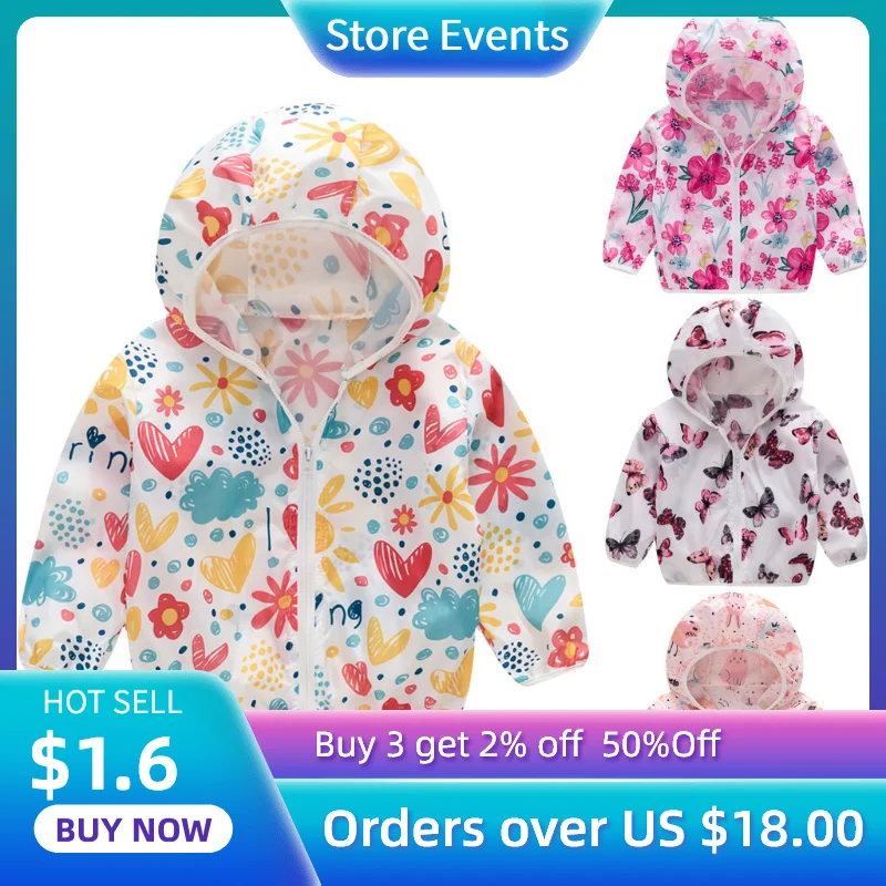 Детская летняя Солнцезащитная куртка детская модная хлопковая с капюшоном и